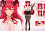 create live2d vtuber model and rig in anime style